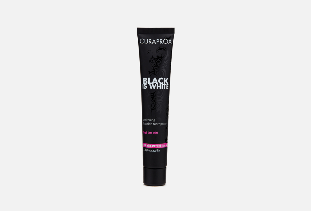 Curaprox Gentle whitening toothpaste with activated charcoal Black is white 90 ml Curaprox Gentle whitening toothpaste with activated charcoal Black is white