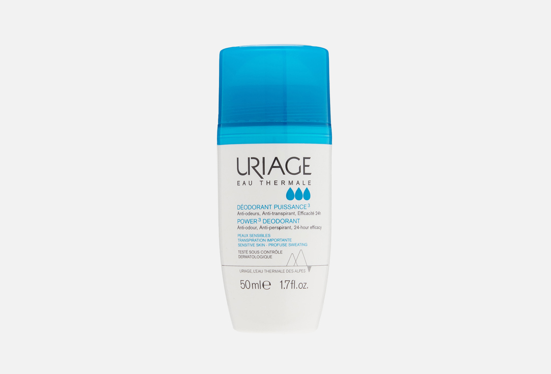 Uriage TRIPLE STRENGTH ROLL-ON DEODORANT POWER 3 DEODORANT 50 ml Uriage TRIPLE STRENGTH ROLL-ON DEODORANT POWER 3 DEODORANT