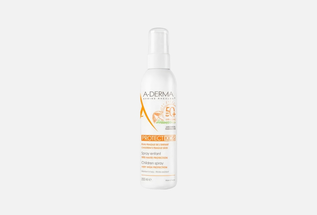 A-Derma Baby Sunscreen Spray SPF50+ Protect Kids Children Spray 200 ml A-Derma Baby Sunscreen Spray SPF50+ Protect Kids Children Spray