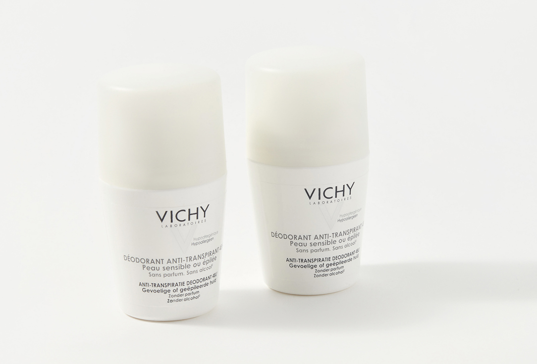 Vichy Roll-On Antiperspirant 48H Sensitive Skin 2 pcs Vichy Roll-On Antiperspirant 48H Sensitive Skin