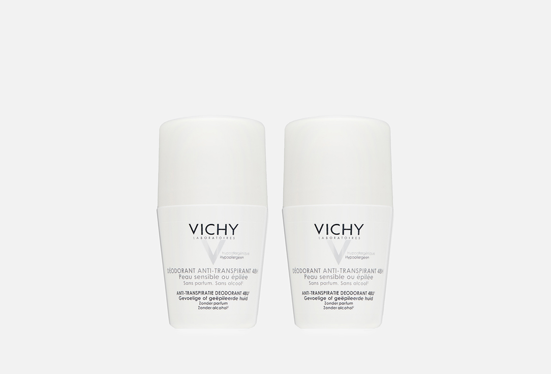 Vichy Roll-On Antiperspirant 48H Sensitive Skin 2 pcs Vichy Roll-On Antiperspirant 48H Sensitive Skin