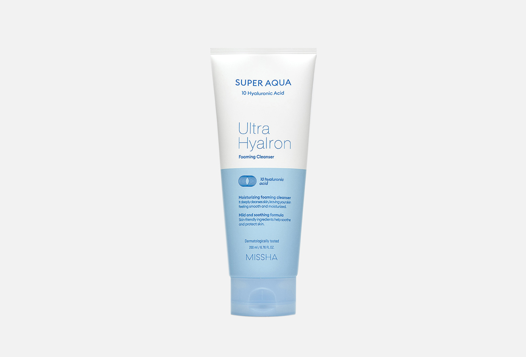Missha Moisturizing Foaming Face Cleanser Super Aqua 200 ml Missha Moisturizing Foaming Face Cleanser Super Aqua