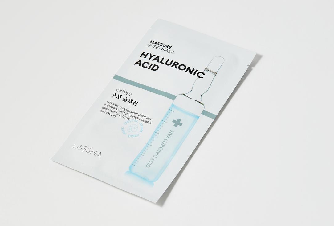 Missha Hyaluron Acid Face Sheet Mask Mascure 1 pcs Missha Hyaluron Acid Face Sheet Mask Mascure