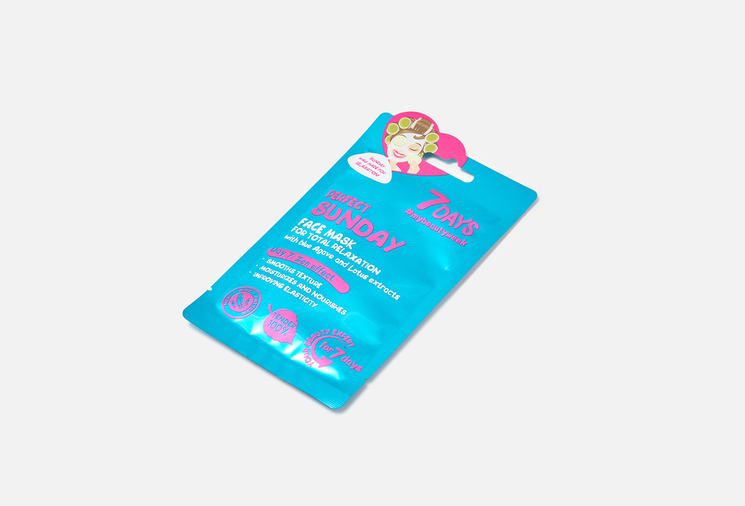 7DAYS Smoothing Face Sheet Mask Proper Sunday 1 pcs 7DAYS Smoothing Face Sheet Mask Proper Sunday