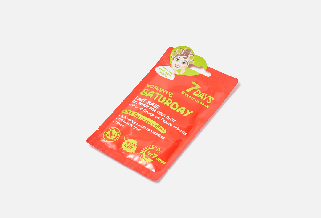 7DAYS Soothing Face Sheet Mask Romantic Saturday