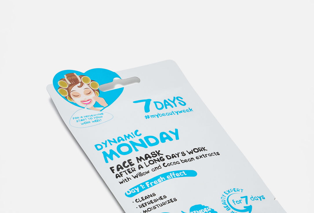 7DAYS Refreshing Face Sheet Mask Dynamic Monday