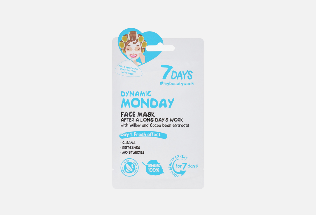 7DAYS Refreshing Face Sheet Mask Dynamic Monday