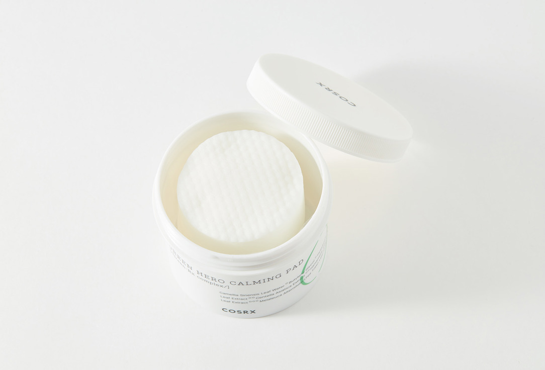 Cosrx Dual-texture calming & exfoliating toner pads Green Hero Calming Pad