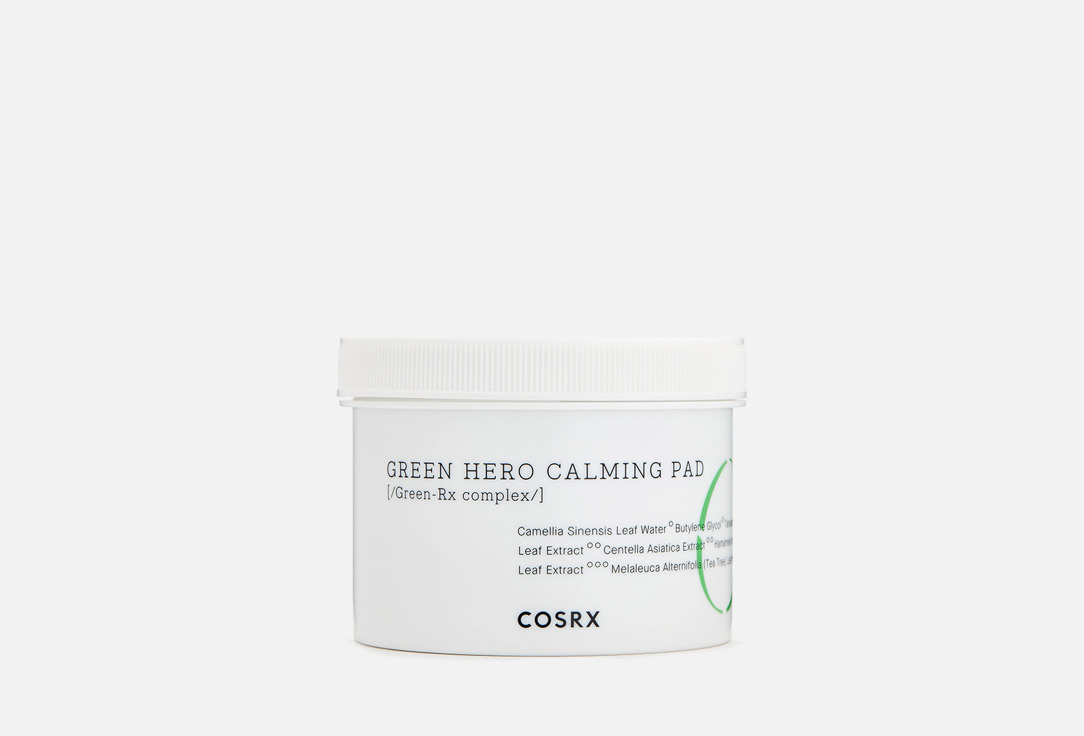 Cosrx Dual-texture calming & exfoliating toner pads Green Hero Calming Pad