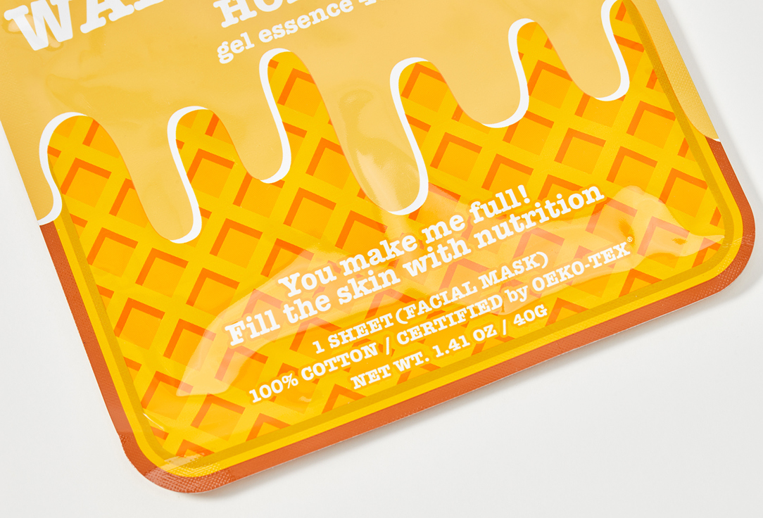 Kocostar Nourishing Face Sheet Mask Waffle Mask Honey 1 pcs Kocostar Nourishing Face Sheet Mask Waffle Mask Honey