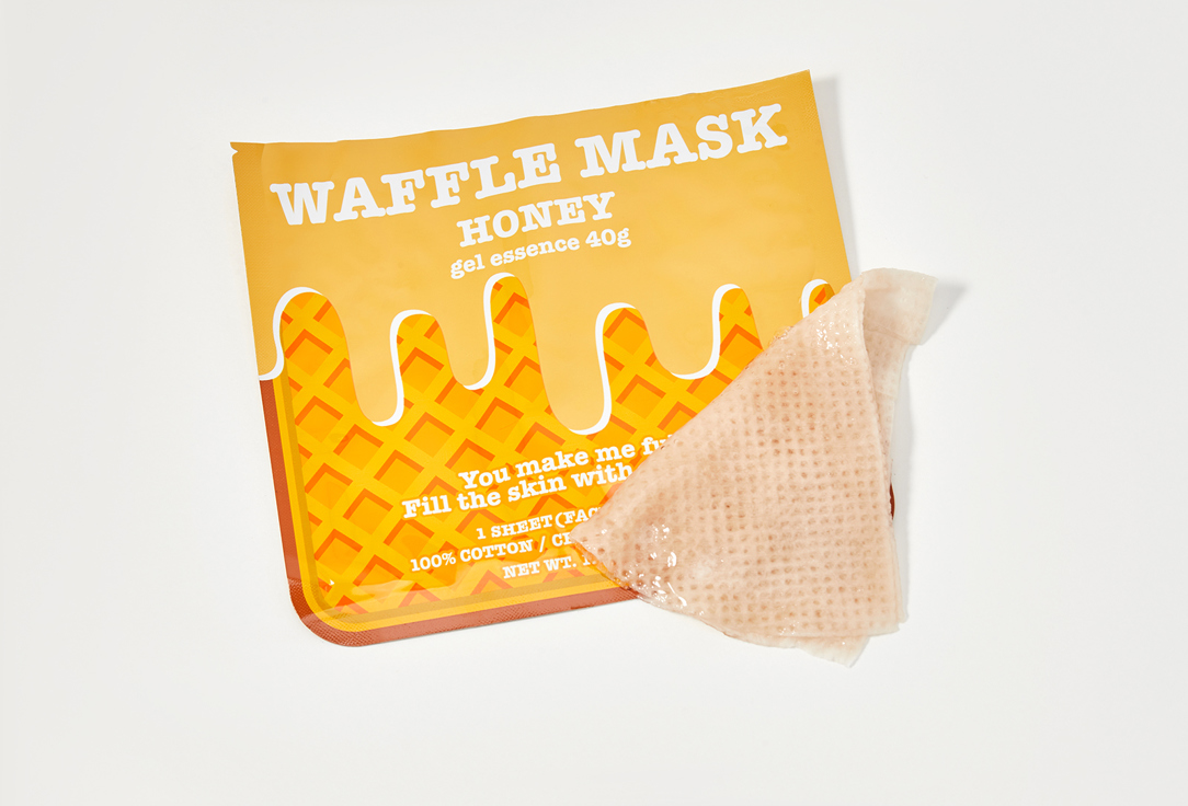 Kocostar Nourishing Face Sheet Mask Waffle Mask Honey 1 pcs Kocostar Nourishing Face Sheet Mask Waffle Mask Honey