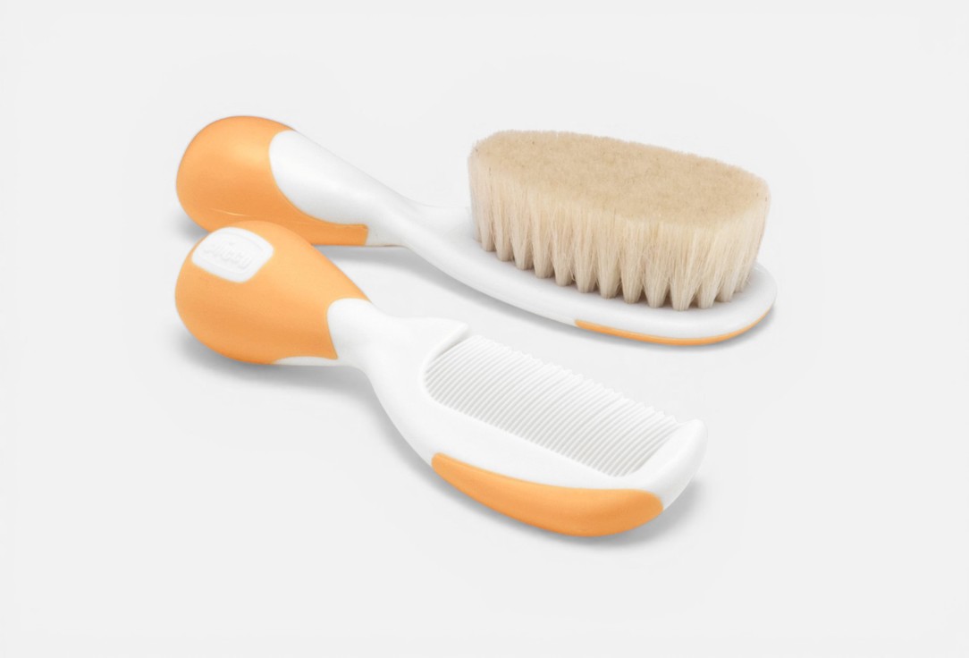 CHICCO Baby Haircare Accessories Baby Moments Orange Brush & Comb