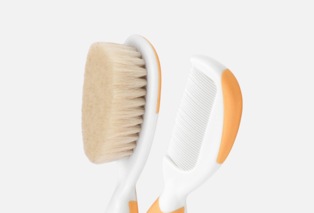 CHICCO Baby Haircare Accessories Baby Moments Orange Brush & Comb