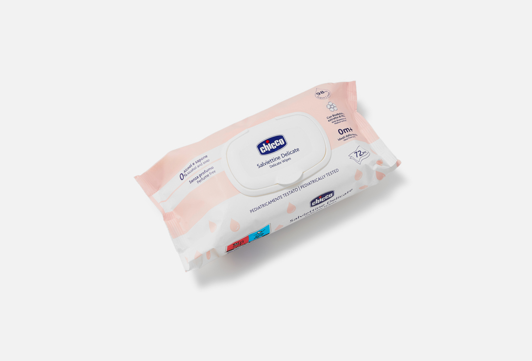CHICCO Fragrance-free baby cleansing wipes Delicate Wipes