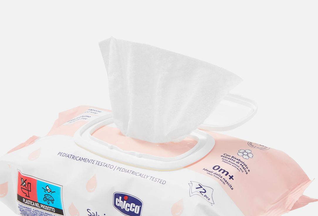 CHICCO Fragrance-free baby cleansing wipes Delicate Wipes