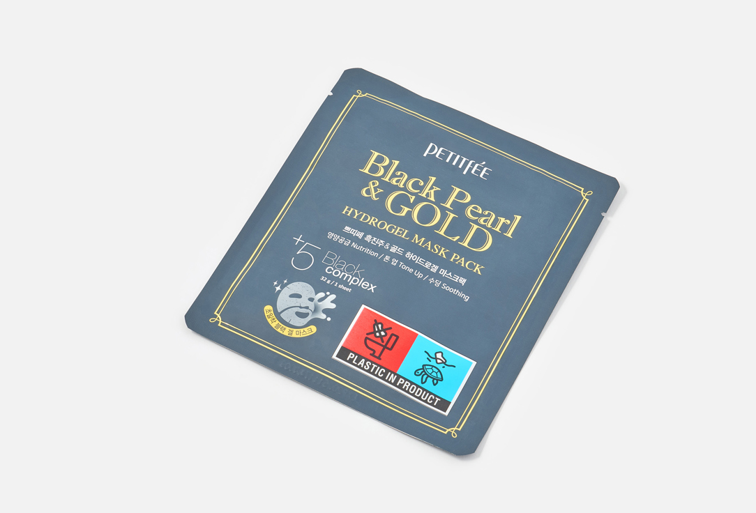 PETITFEE Reviving Face Mask Black Pearl & Gold Hydrogel Mask