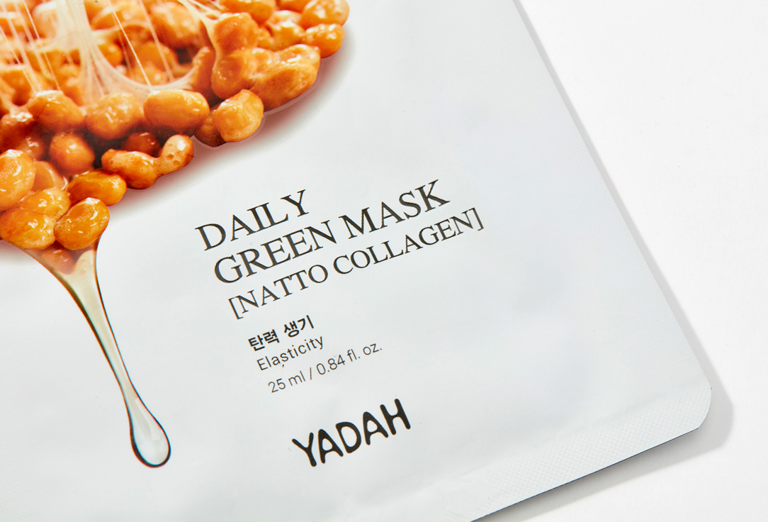Yadah Moisturizing face sheet mask Daily green natto collagen