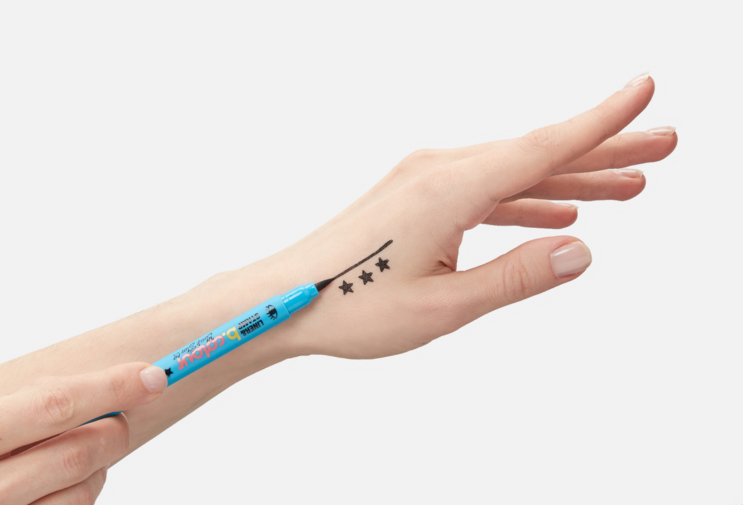 7DAYS Double-ended Eyeliner & stamp B.Colour 02, Black star 2 ml 7DAYS Double-ended Eyeliner & stamp B.Colour