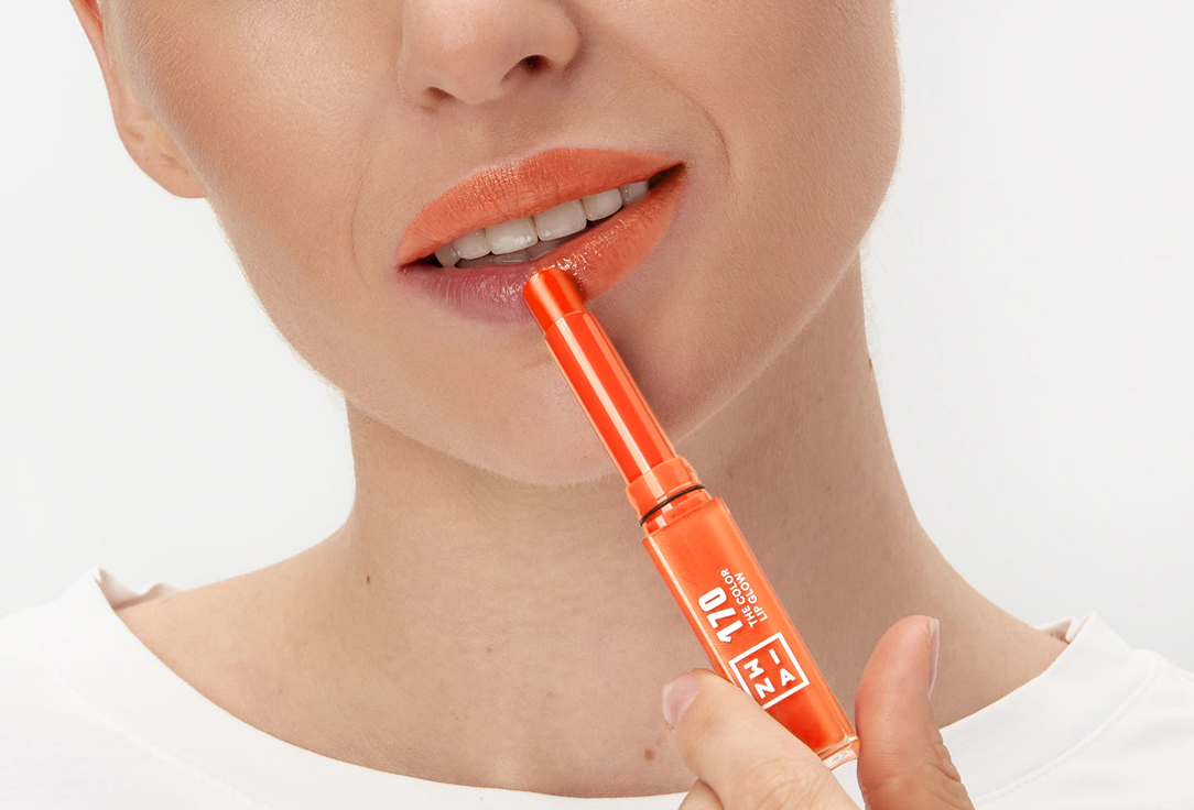 3INA Glowy, Moisturizing lipstick The Color Lip Glow 170, Soft coral red 1.6 g 3INA Glowy, Moisturizing lipstick The Color Lip Glow