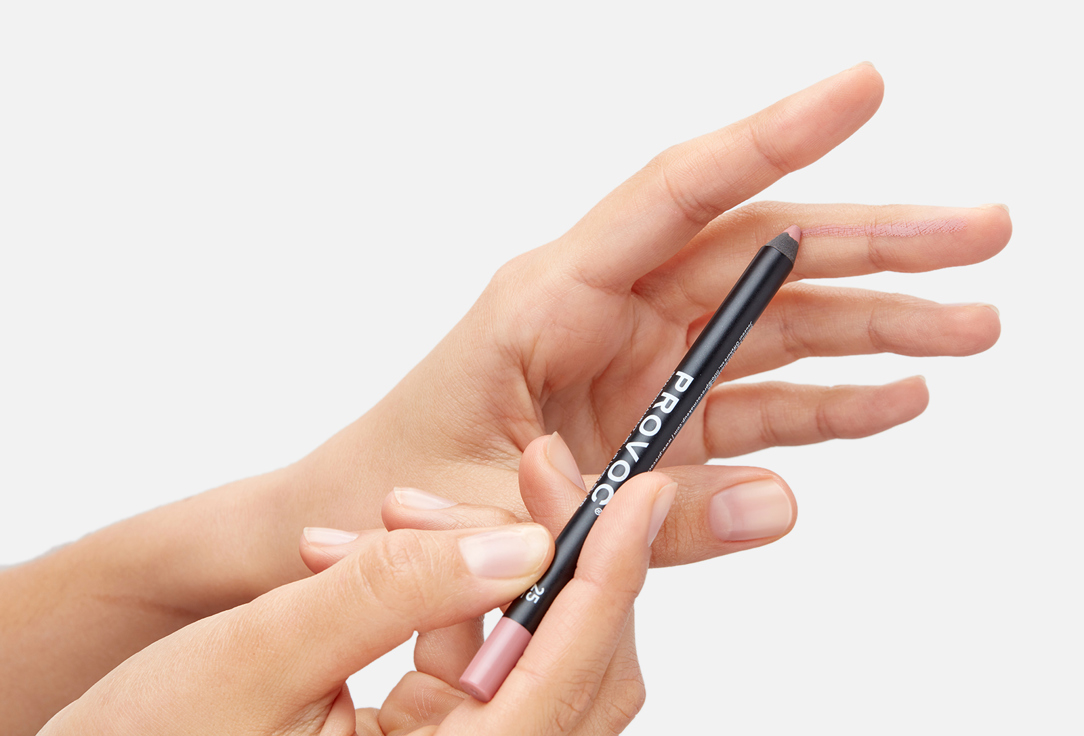 Provoc Waterproof Matte Lip Pencil Gel Lip Liner 25, Read my lips 1.4 g Provoc Waterproof Matte Lip Pencil Gel Lip Liner
